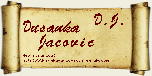 Dušanka Jačović vizit kartica